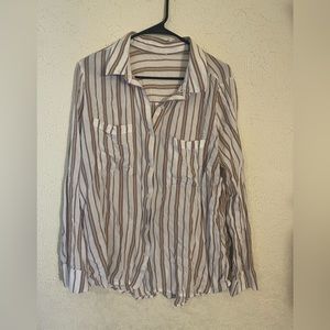Striped button up